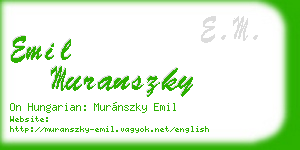 emil muranszky business card